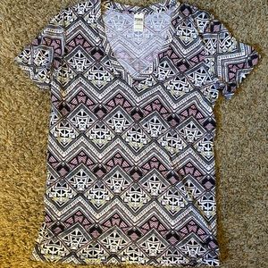 PINK Aztec Printed V-neck